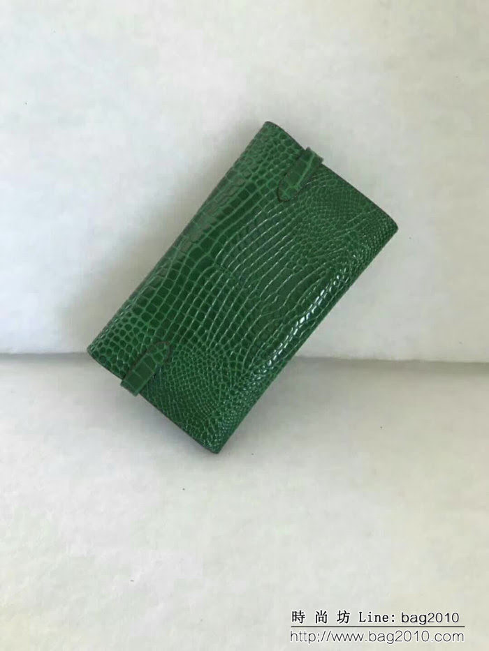 HERMES愛馬仕 鱷魚皮配羊皮 凱麗長款 時尚女士手包 JD1288